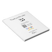 QR-Code der Website des Google-Reviews Notizblock (angewinkelt)