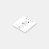 QR-Code der Website des Google-Reviews Post-it Klebezettel (angewinkelt)