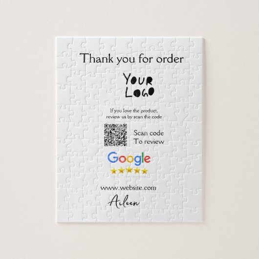 QR-Code der Website des Google-Reviews Puzzle (Vertikal)