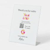 QR-Code der Website des Google-Reviews Sockelschild (Vorderseite)