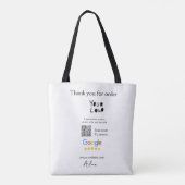 QR-Code der Website des Google-Reviews Tasche (Rückseite)