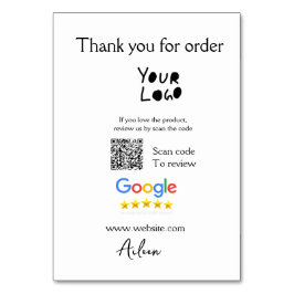 QR-Code der Website des Google-Reviews Tischnummer