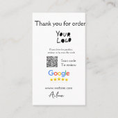 QR-Code der Website des Google-Reviews Visitenkarte (Vorderseite)