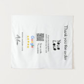 QR-Code der Website des Google-Reviews Wandteppich (Vorderseite (Horizontal))