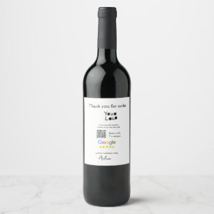 QR-Code der Website des Google-Reviews Weinetikett