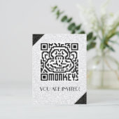 QR-Code des Affen Einladung (Stehend Vorderseite)