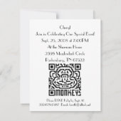 QR-Code des Affen Einladung (Rückseite)