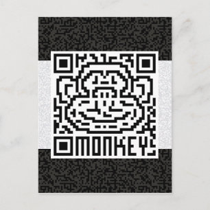 QR-Code des Affen Postkarte