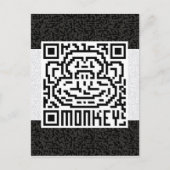 QR-Code des Affen Postkarte (Vorderseite)