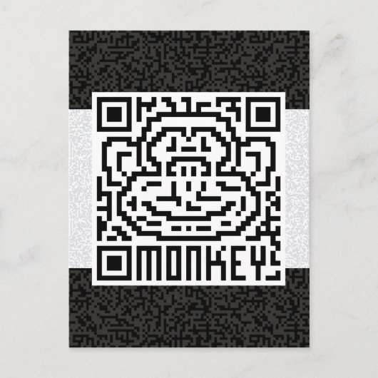 QR-Code des Affen Postkarte (Vorderseite)
