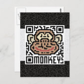 QR-Code des Affen Postkarte (Vorne/Hinten)