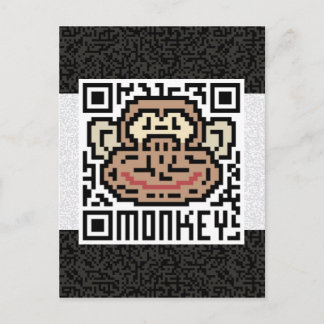 QR-Code des Affen Postkarte