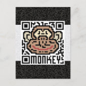 QR-Code des Affen Postkarte (Vorderseite)