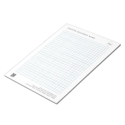 QR-Code des benutzerdefinierten Firmennamens Zeich Notizblock (angewinkelt)