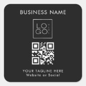 QR-Code des benutzerdefinierten Unternehmens Squar Quadratischer Aufkleber (Vorderseite)