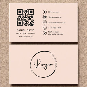 QR-Code des Beruflichen Firmenlogos von Peach Cora Visitenkarte