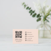 QR-Code des Beruflichen Firmenlogos von Peach Cora Visitenkarte (Stehend Vorderseite)