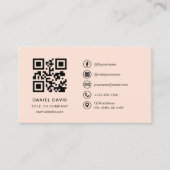 QR-Code des Beruflichen Firmenlogos von Peach Cora Visitenkarte (Vorderseite)