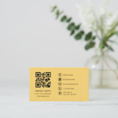 QR-Code des Beruflichen Unternehmens Yellow Visitenkarte (Stehend Vorderseite)