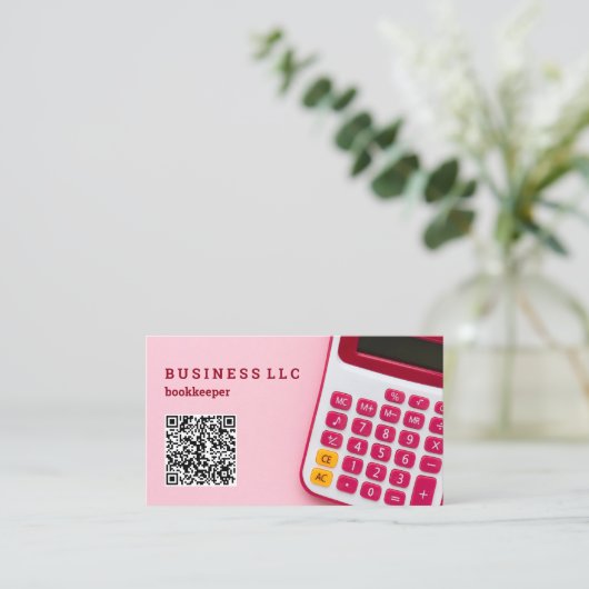 QR-Code des Buchhalters Visitenkarte (Stehend Vorderseite)