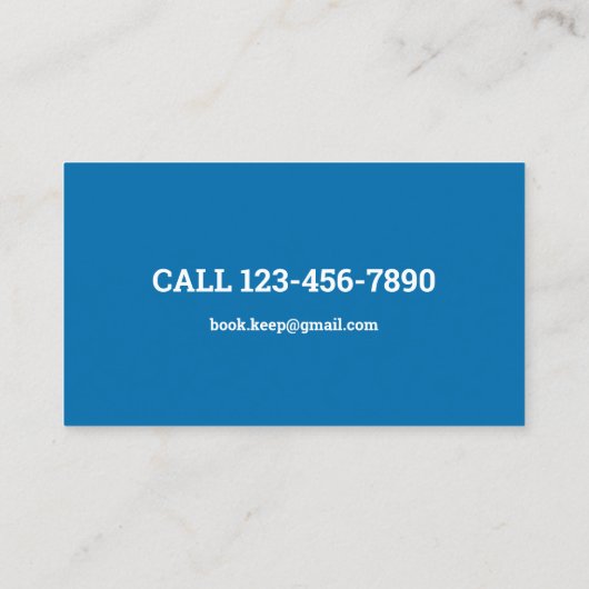 QR-Code des Buchhalters Visitenkarte (Rückseite)