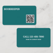 QR-Code des Buchhalters Visitenkarte (Vorne/Hinten)