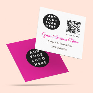 QR-Code des Catering-Unternehmens Pink and Roses Quadratische Visitenkarte