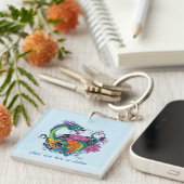 QR-Code des chinesischen Wasserdrachen Koi Schlüsselanhänger (Vorderseite rechts)