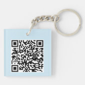 QR-Code des chinesischen Wasserdrachen Koi Schlüsselanhänger (Rückseite)