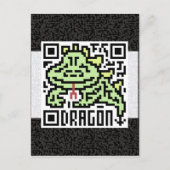 QR Code des Drachen Postkarte (Vorderseite)