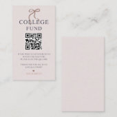 QR-Code des Elegante Bow Abschluss Uni Mitteilungskarte (Vorne/Hinten)