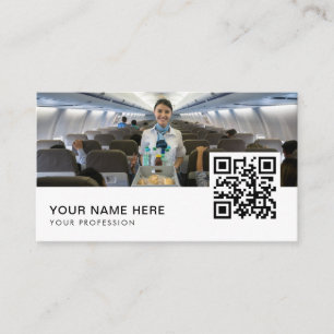 QR-Code des Flugbegleiters Visitenkarte