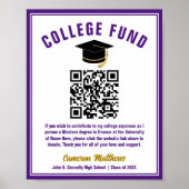 QR-Code des Fonds für die lila Uni Poster (Vorne)