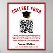 QR-Code des Fonds für die Uni von Roten Graduierte Poster (Vorne)