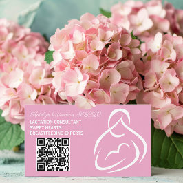 QR-Code des Lactatberaters Stillen Rosa Stillen Visitenkarte