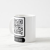 QR-Code des Marketings prüfen Kaffeetasse (Vorderseite Links)