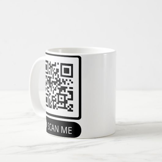 QR-Code des Marketings prüfen Kaffeetasse (Vorderseite Links)