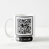 QR-Code des Marketings prüfen Kaffeetasse (Links)
