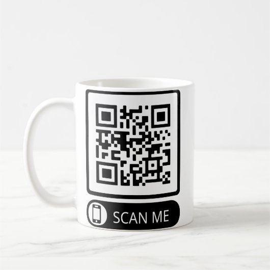 QR-Code des Marketings prüfen Kaffeetasse (Links)