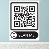 QR-Code des Marketings prüfen Leinwanddruck (Insitu (Holzboden))