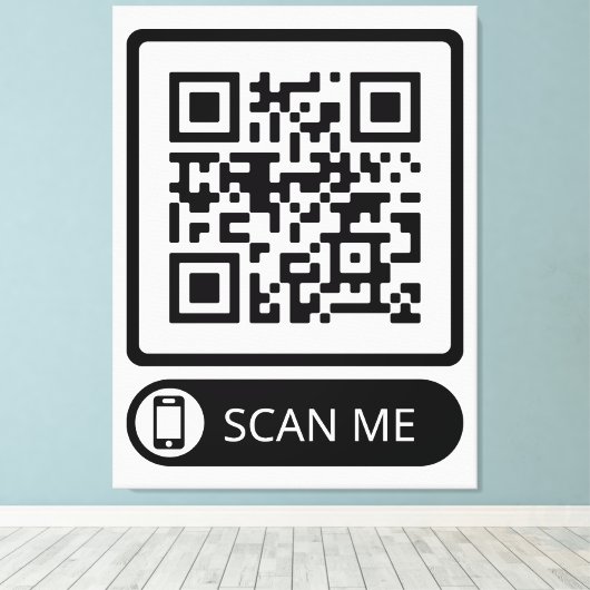 QR-Code des Marketings prüfen Leinwanddruck (Insitu (Holzboden))