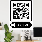 QR-Code des Marketings prüfen Poster (Heimbüro)