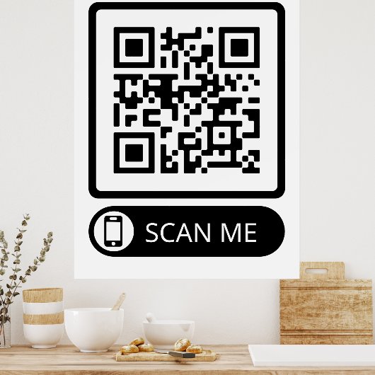 QR-Code des Marketings prüfen Poster (Küche)
