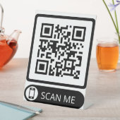 QR-Code des Marketings prüfen Sockelschild (In Situ)