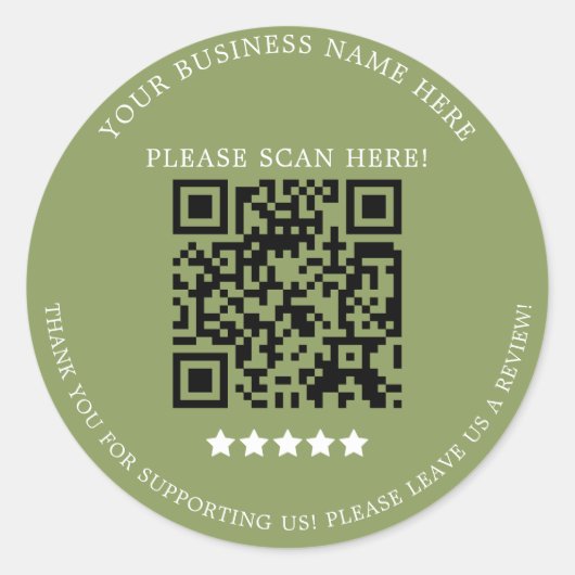 QR-Code des Minimalistischen Speichers Runder Aufkleber (Vorderseite)