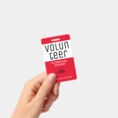 QR-Code des modernen Red Volunteer-ID Ausweis (Handheld)
