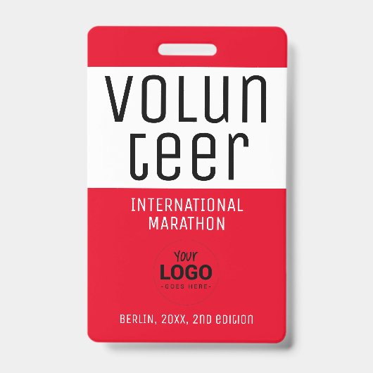 QR-Code des modernen Red Volunteer-ID Ausweis (Vorderseite)