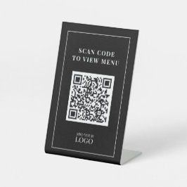 QR-Code des modernen Scan-Menüs Sockelschild