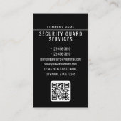 QR-Code des modernen Sicherheitsdienstes für Minim Visitenkarte (Rückseite)