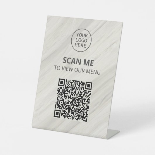 QR-Code des "Natural Wellness-Center Scan"-Menüs Sockelschild (Vorderseite)